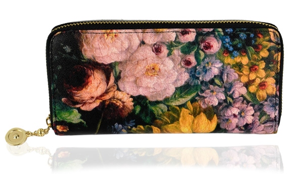 Dámská peněženka s květinami